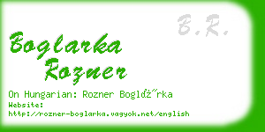 boglarka rozner business card